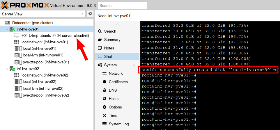 Create initial VM for use as a template.